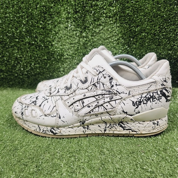 Asics Gel Lyte III Marble White Leather Athletic Sneakers Mens Size 10.5 main image 5